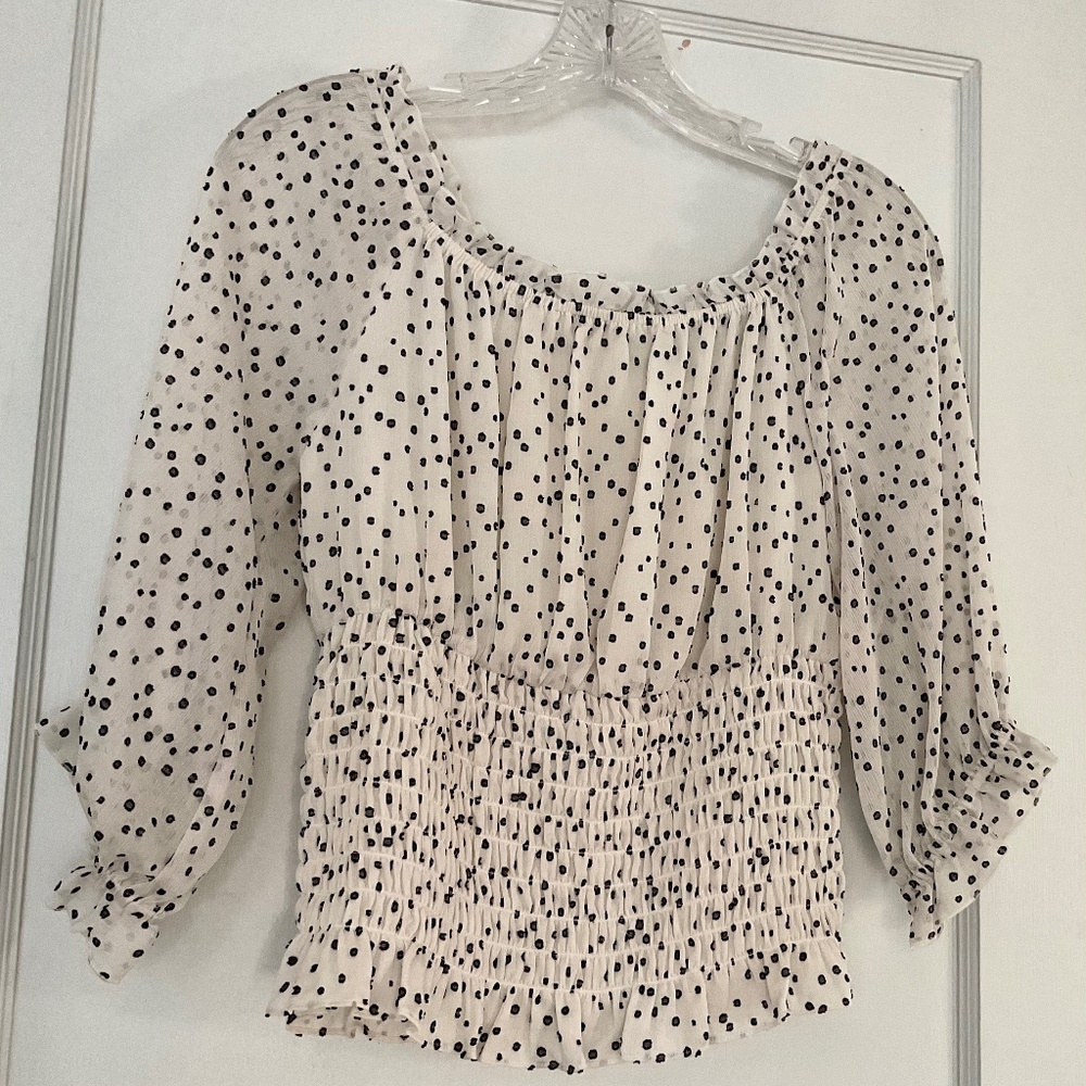 Dressy Anthropologie shirred top sz S